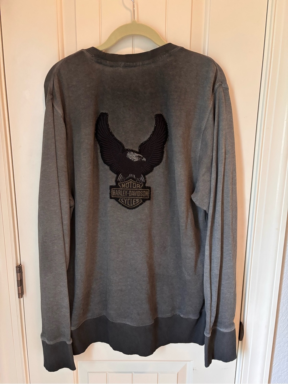 Harley-Davidson Charcoal Gray Eagle Patch Pullover XL